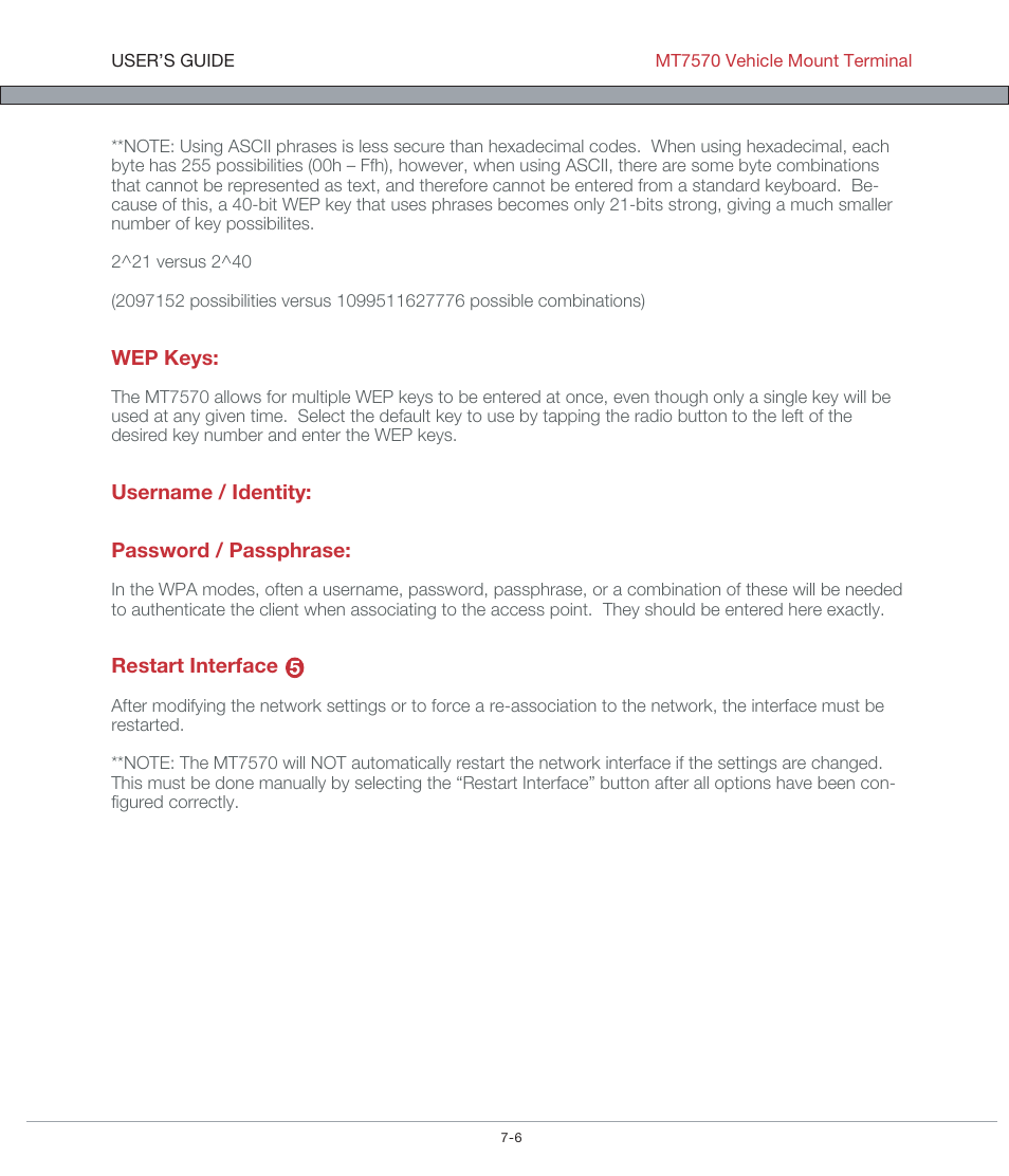 AML MT7570 Vehicle Mount Computer User Manual | Page 47 / 69