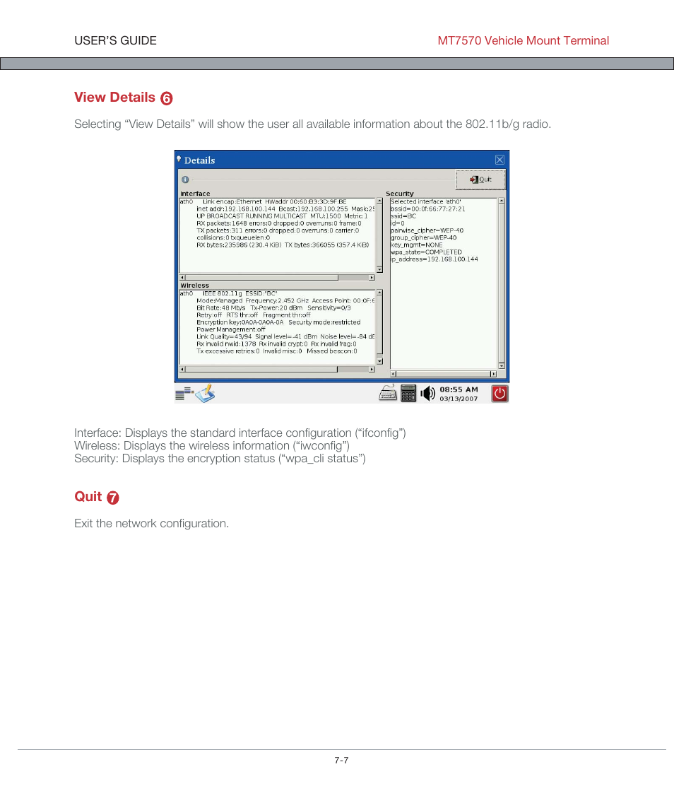 AML MT7570 Vehicle Mount Computer User Manual | Page 48 / 69