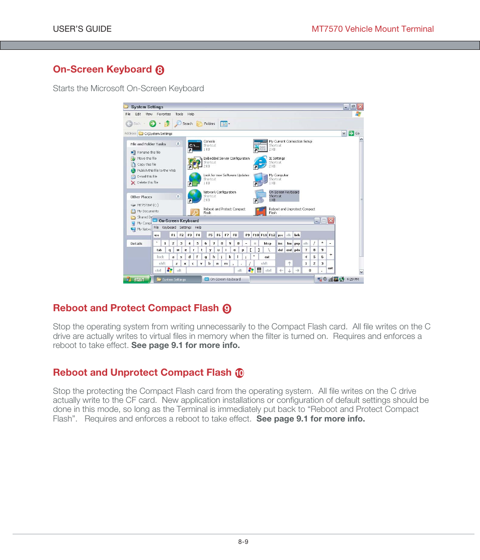 AML MT7570 Vehicle Mount Computer User Manual | Page 57 / 69