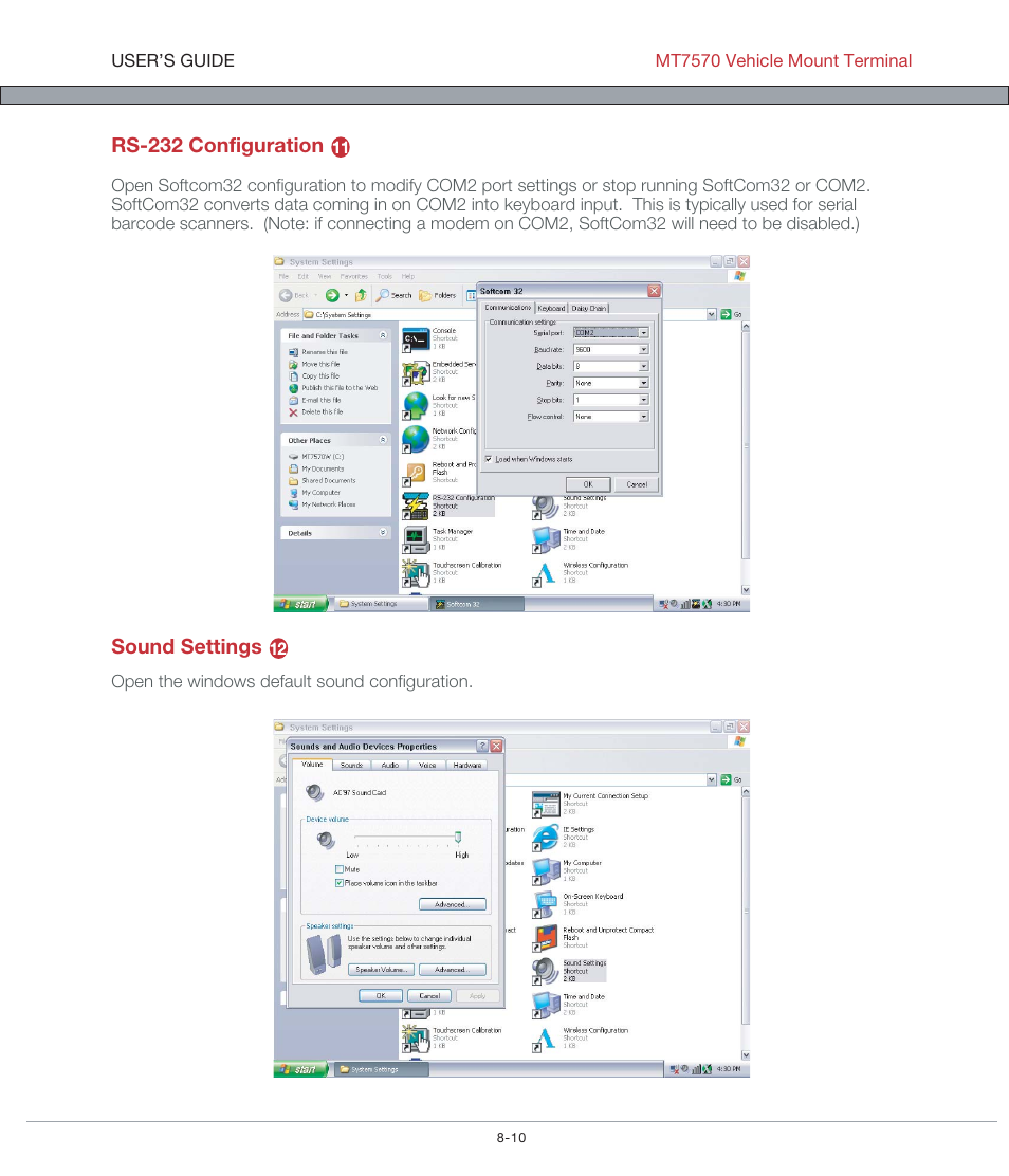 AML MT7570 Vehicle Mount Computer User Manual | Page 58 / 69