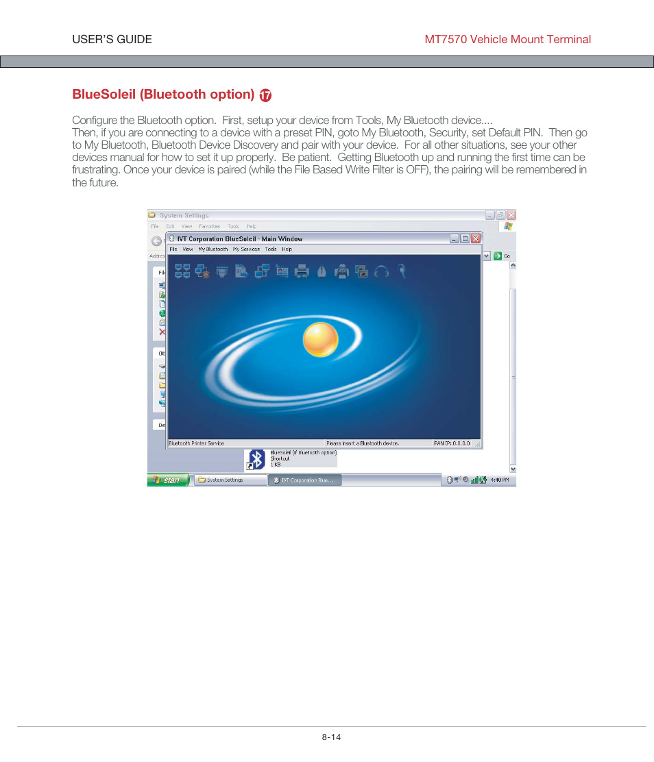 AML MT7570 Vehicle Mount Computer User Manual | Page 62 / 69