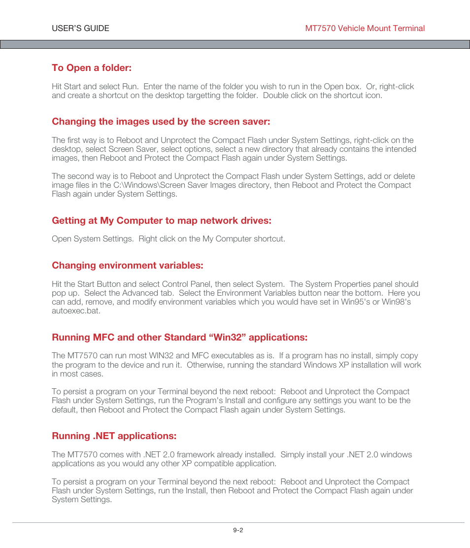 AML MT7570 Vehicle Mount Computer User Manual | Page 64 / 69