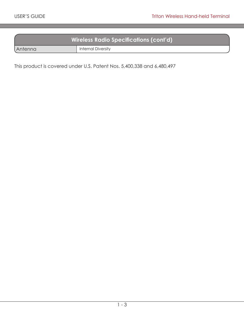 AML Triton Wireless Handheld Terminal User Manual | Page 9 / 84