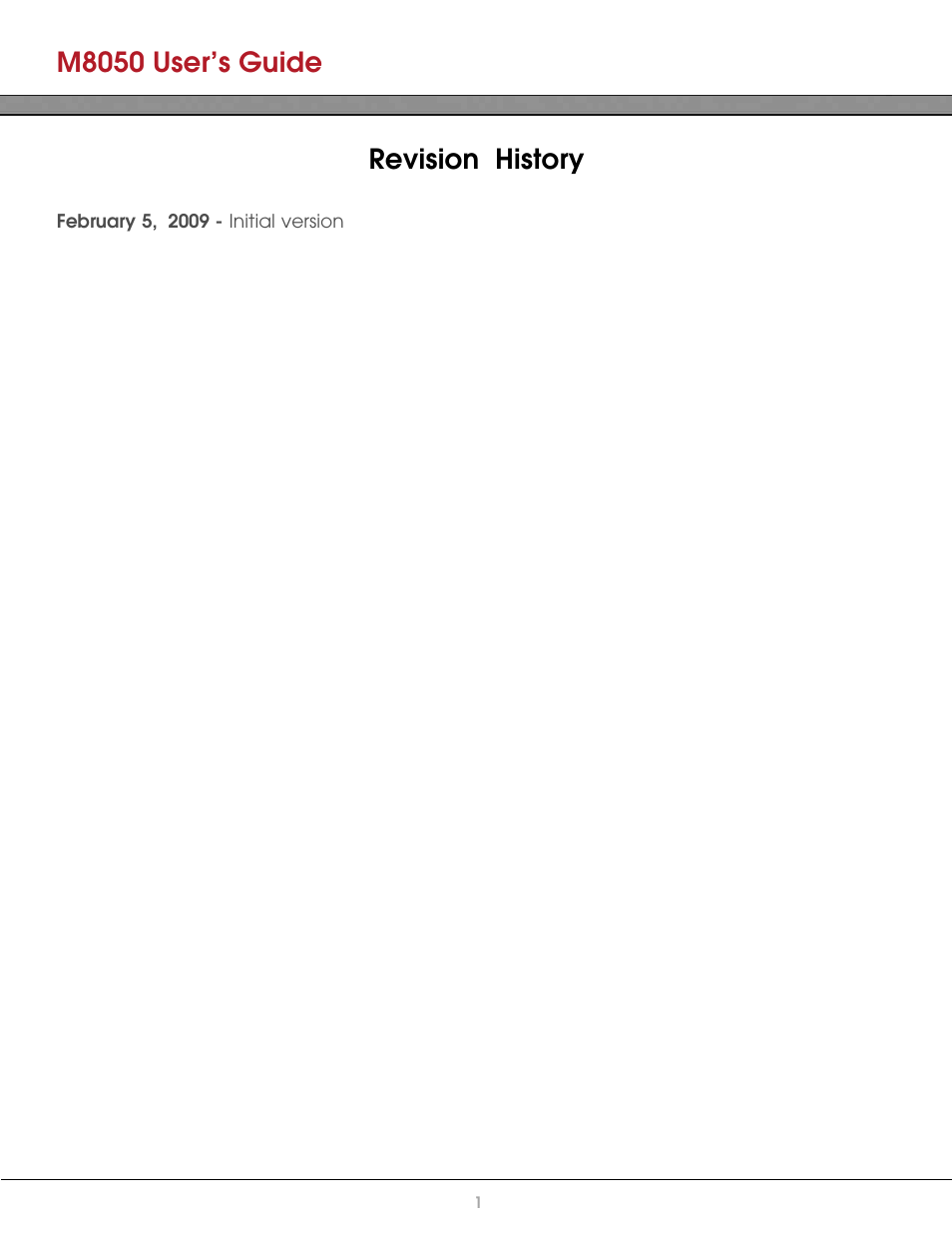 M8050 user’s guide, Revision history | AML M8050 Compact Handheld Computer User Manual | Page 2 / 55