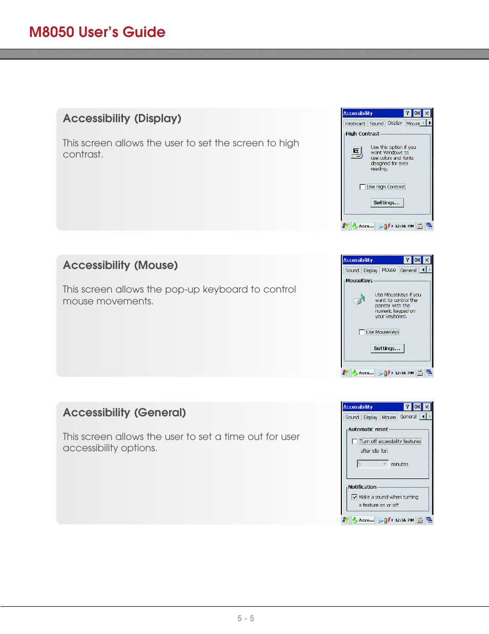 M8050 user’s guide | AML M8050 Compact Handheld Computer User Manual | Page 37 / 55