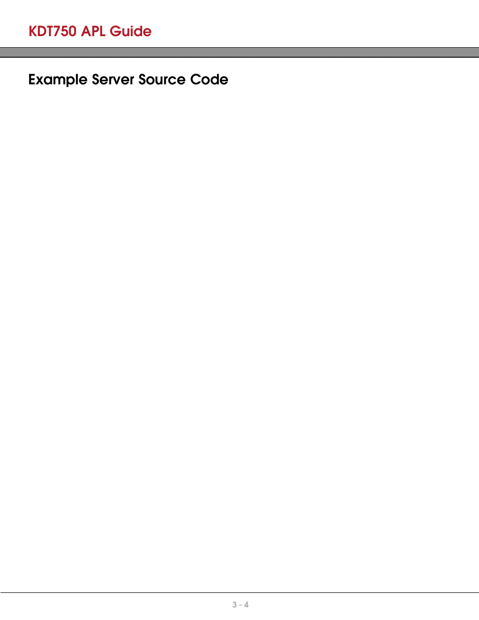 Example server source code, Kdt750 apl guide | AML KDT750 Price Verification System User Manual | Page 22 / 41