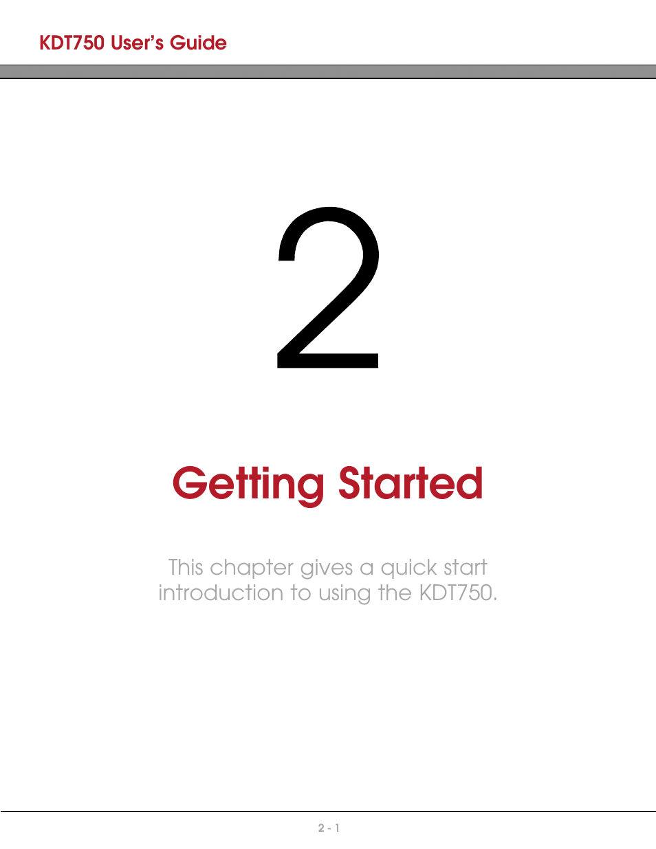 Chapter 2: getting started, Getting started | AML KDT750 Price Verification System User Manual | Page 12 / 71