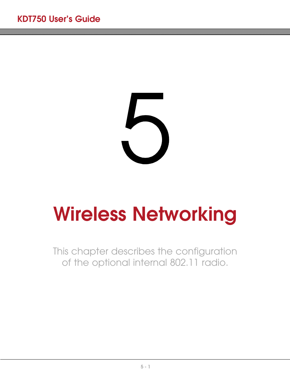 Chapter 5: wireless networking, Wireless networking | AML KDT750 Price Verification System User Manual | Page 37 / 71