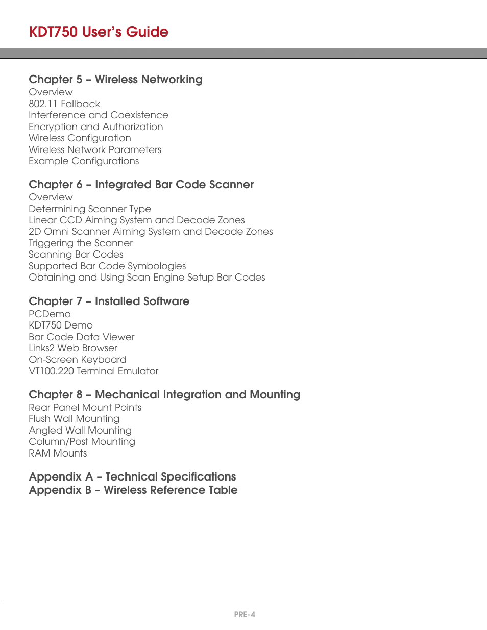 Kdt750 user’s guide | AML KDT750 Price Verification System User Manual | Page 5 / 71