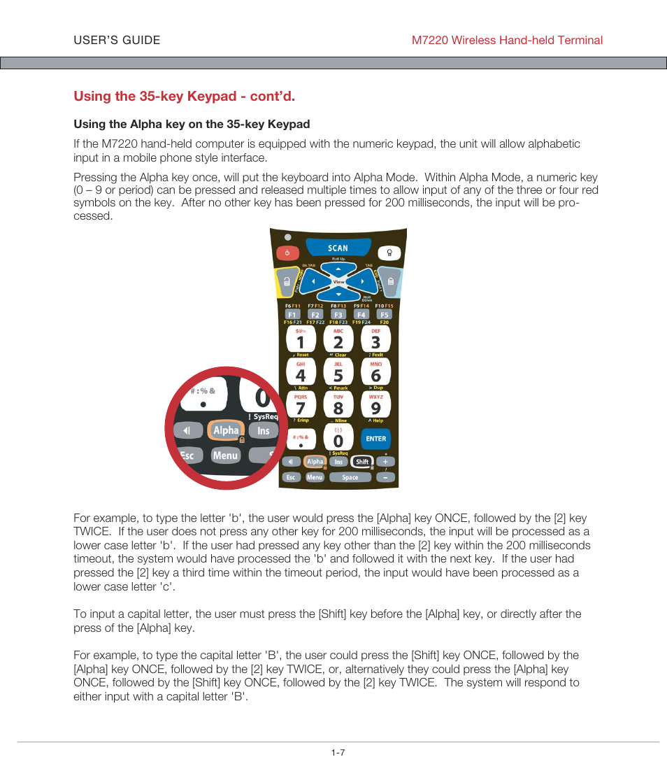 AML M7220 Wireless Terminal User Manual | Page 13 / 101