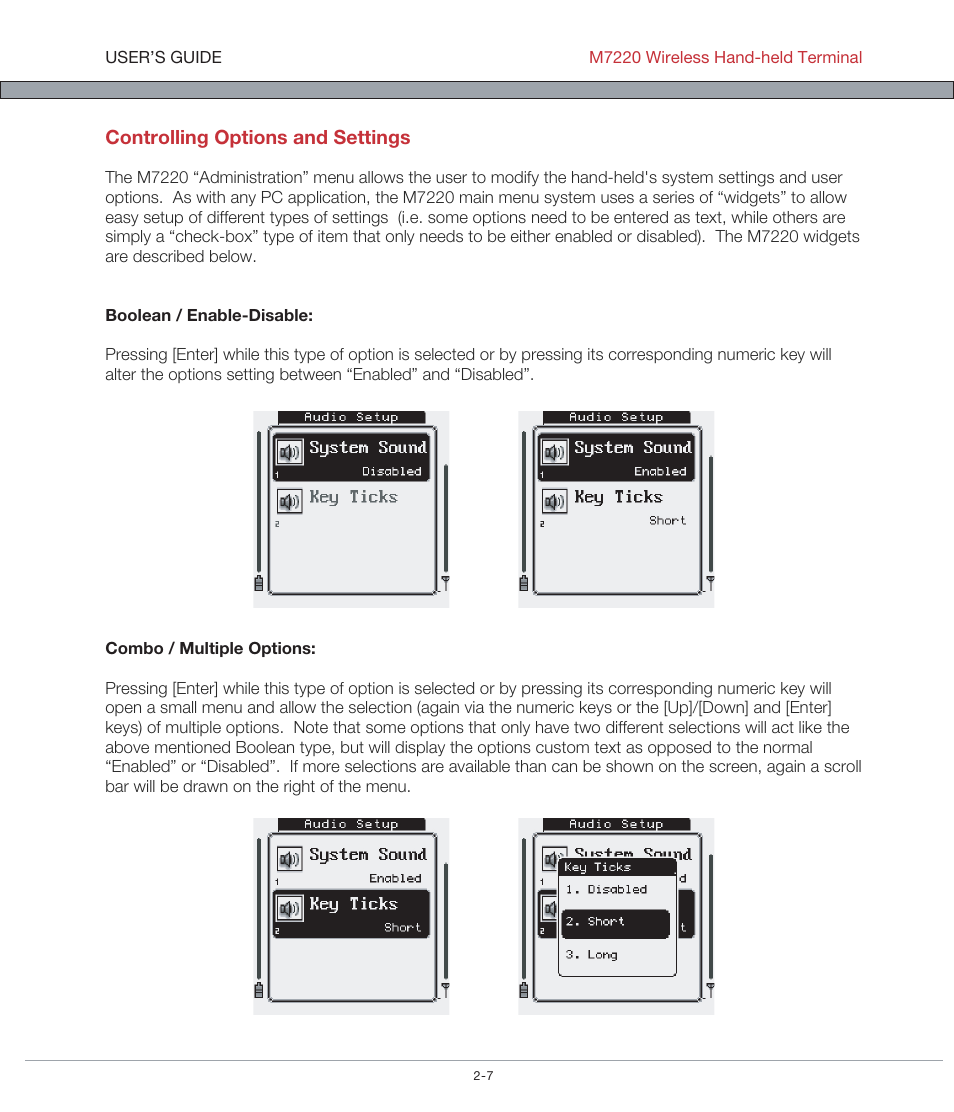 AML M7220 Wireless Terminal User Manual | Page 33 / 101