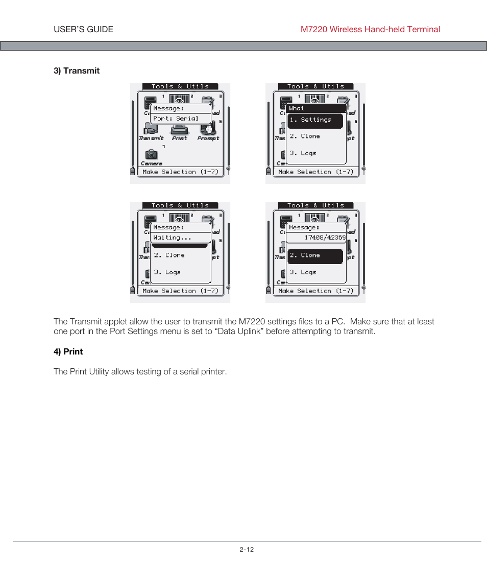 AML M7220 Wireless Terminal User Manual | Page 38 / 101