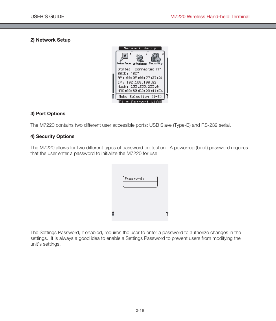 AML M7220 Wireless Terminal User Manual | Page 42 / 101