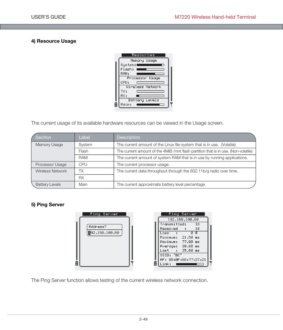 AML M7220 Wireless Terminal User Manual | Page 75 / 101