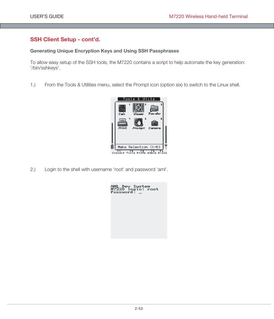 AML M7220 Wireless Terminal User Manual | Page 79 / 101