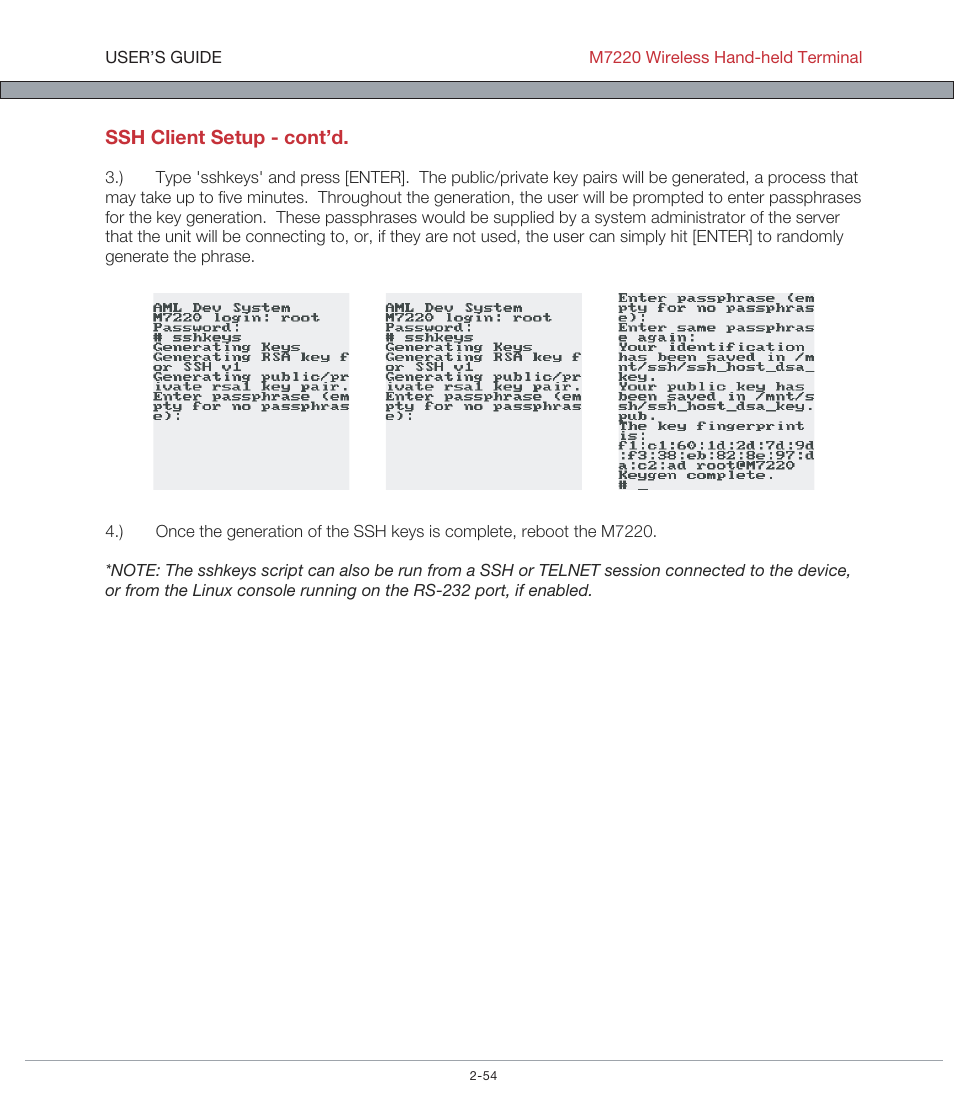 AML M7220 Wireless Terminal User Manual | Page 80 / 101