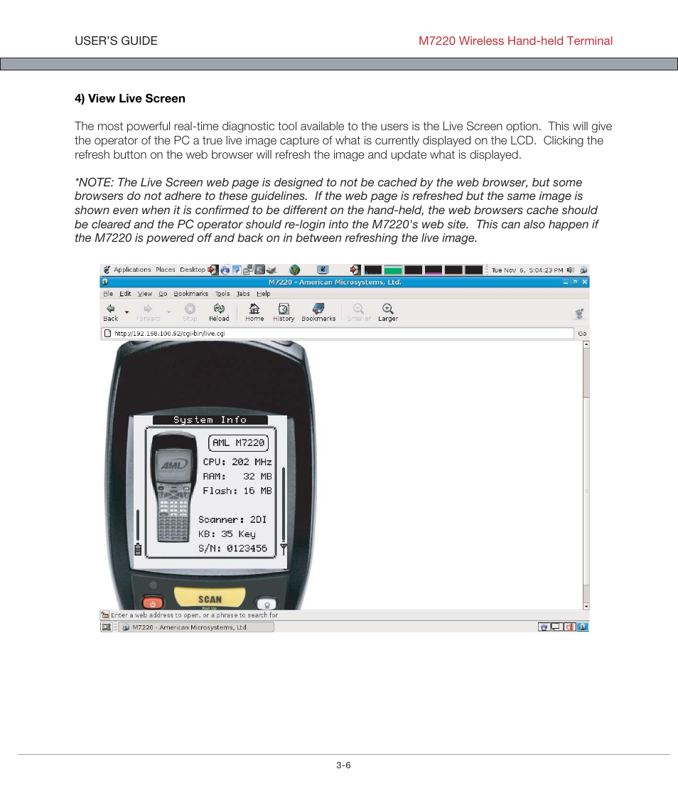 AML M7220 Wireless Terminal User Manual | Page 86 / 101