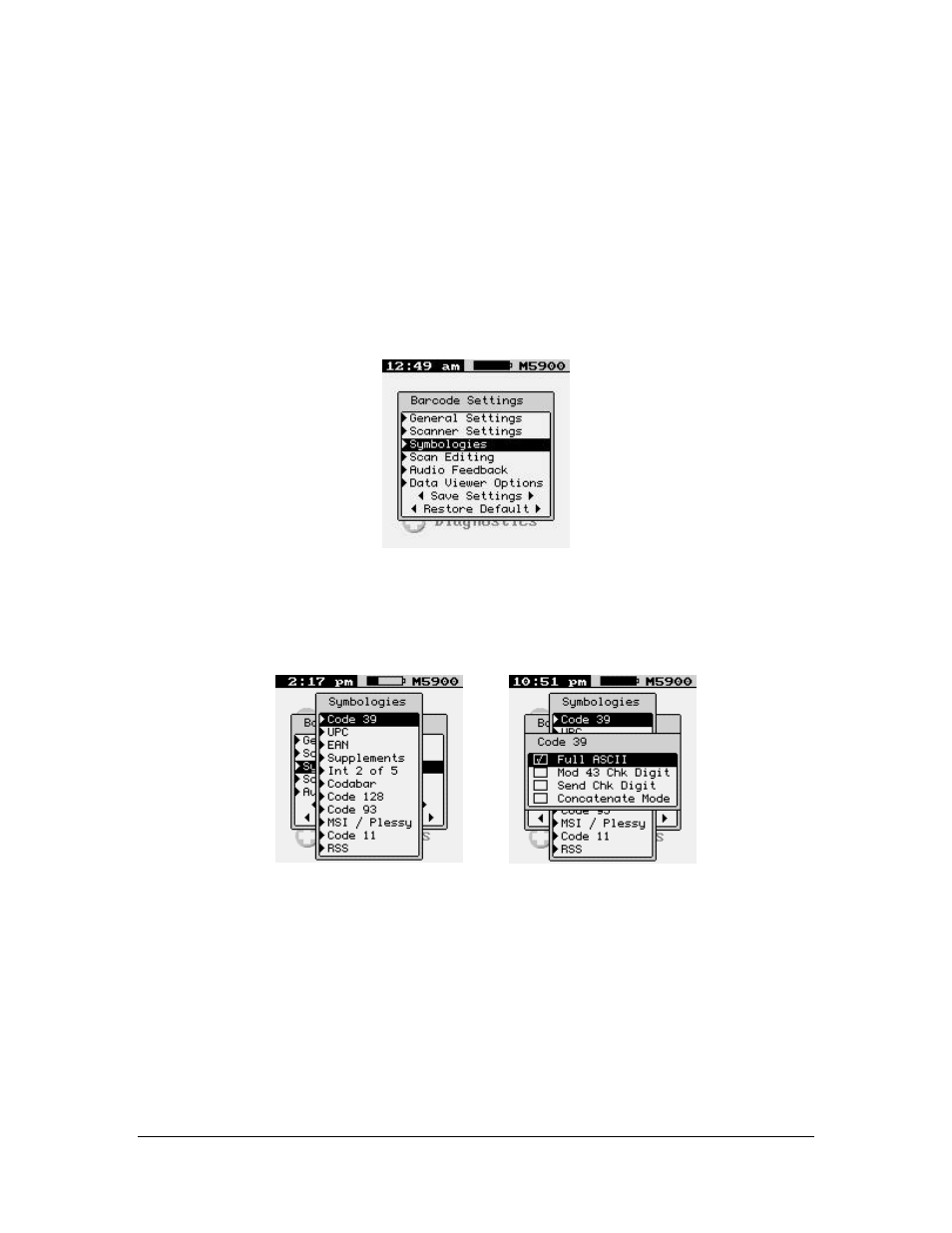 Symbologies | AML M5900 Portable Batch Data Terminal User Manual | Page 32 / 64