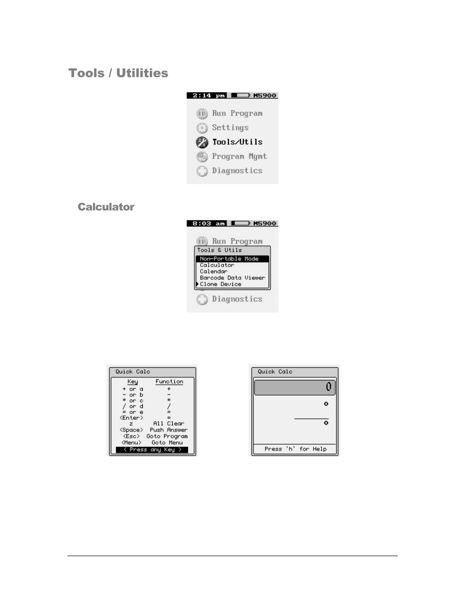 Tools / utilities | AML M5900 Portable Batch Data Terminal User Manual | Page 56 / 64