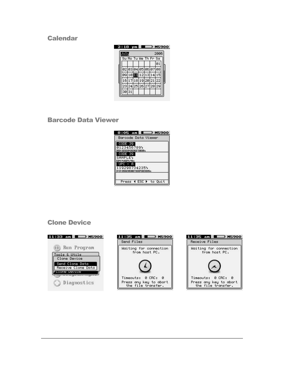 AML M5900 Portable Batch Data Terminal User Manual | Page 57 / 64