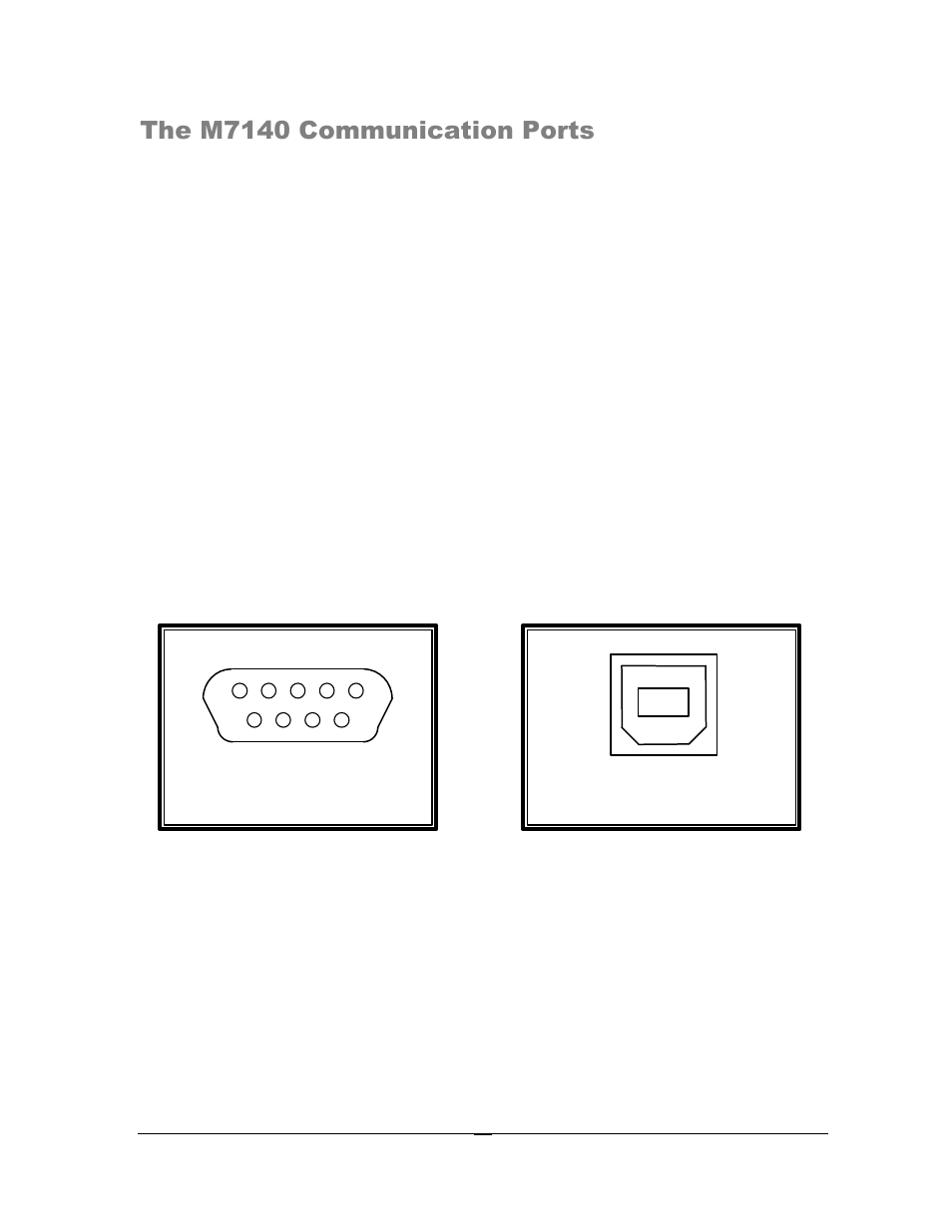 The m7140 communication ports | AML M7140 Stationary Terminal User Manual | Page 18 / 56