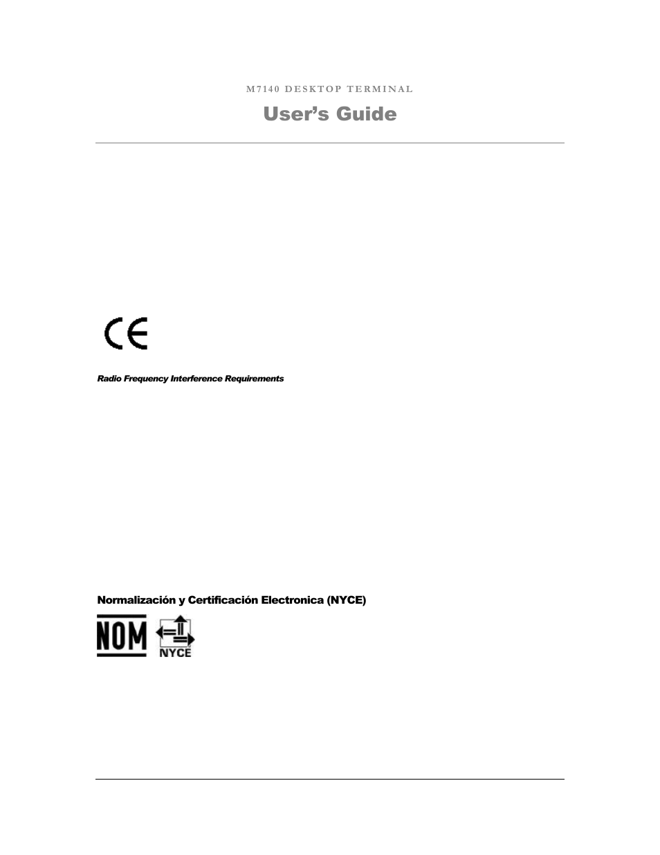 User’s guide, Disclaimer | AML M7140 Stationary Terminal User Manual | Page 2 / 56