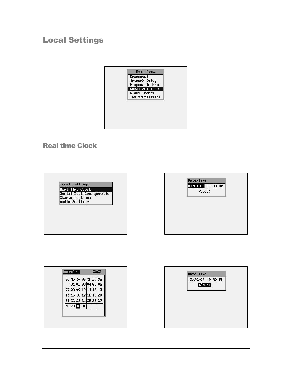 Local settings | AML M7140 Stationary Terminal User Manual | Page 41 / 56