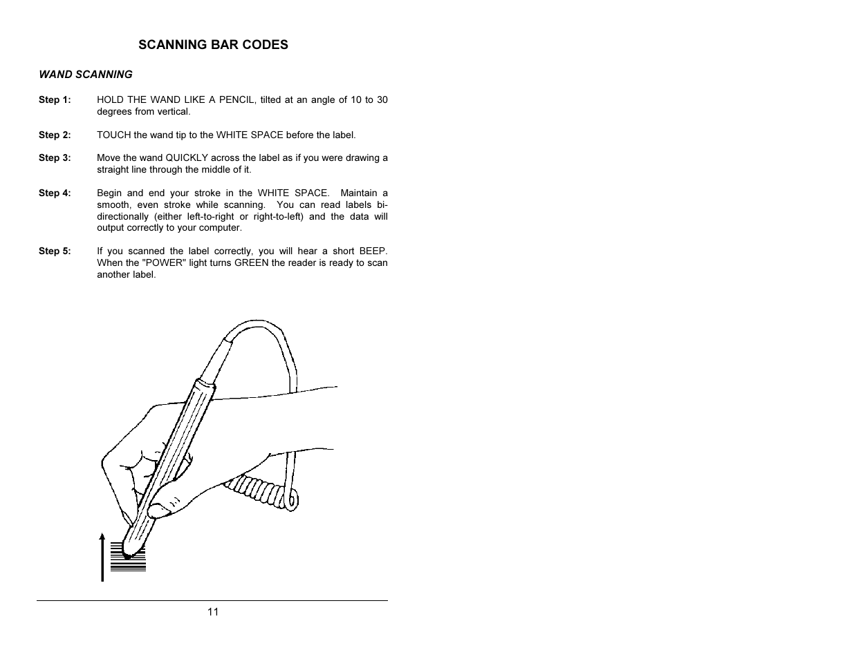 Scanning bar codes | AML M2500 Decoder User Manual | Page 15 / 81