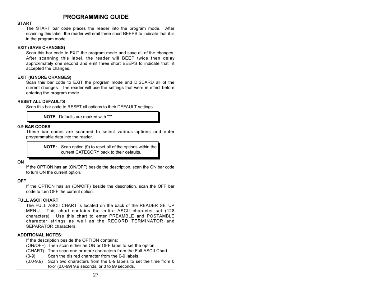 Programming guide | AML M2500 Decoder User Manual | Page 31 / 81