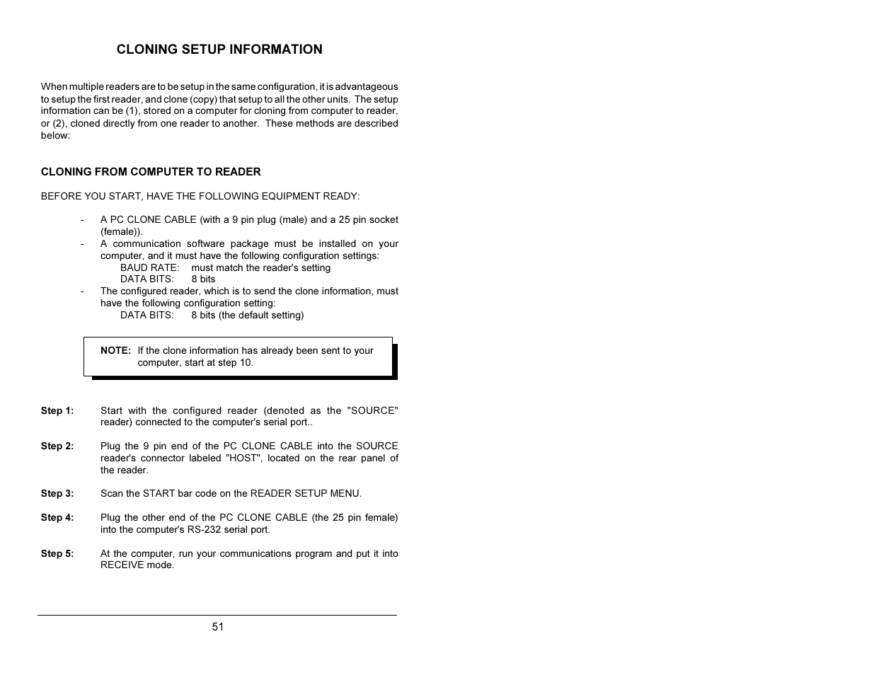 Cloning setup information | AML M2500 Decoder User Manual | Page 55 / 81