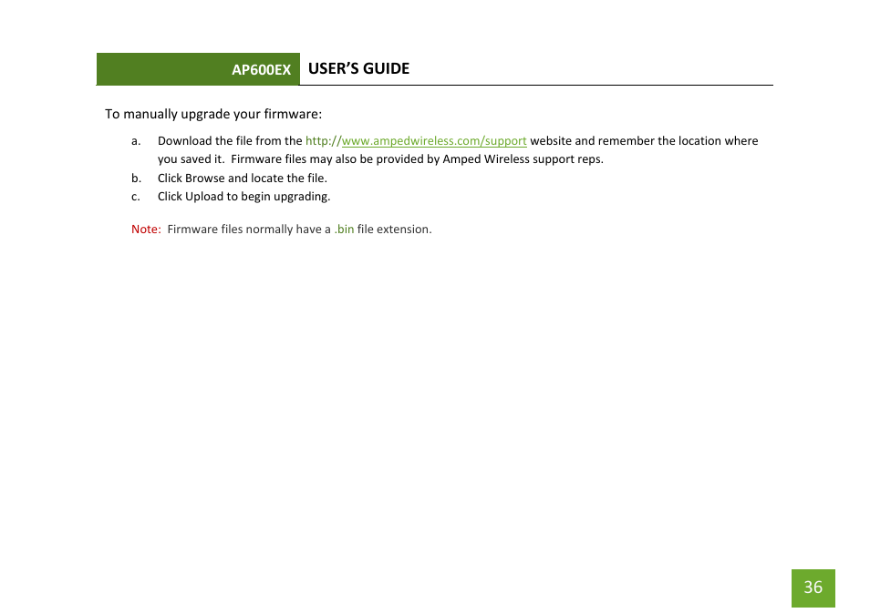 Management: save and reload settings | Amped Wireless AP600EX - High Power Wireless-N 600mW Pro Access Point User Manual | Page 37 / 55