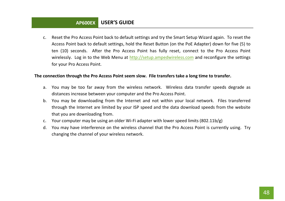 Amped Wireless AP600EX - High Power Wireless-N 600mW Pro Access Point User Manual | Page 49 / 55