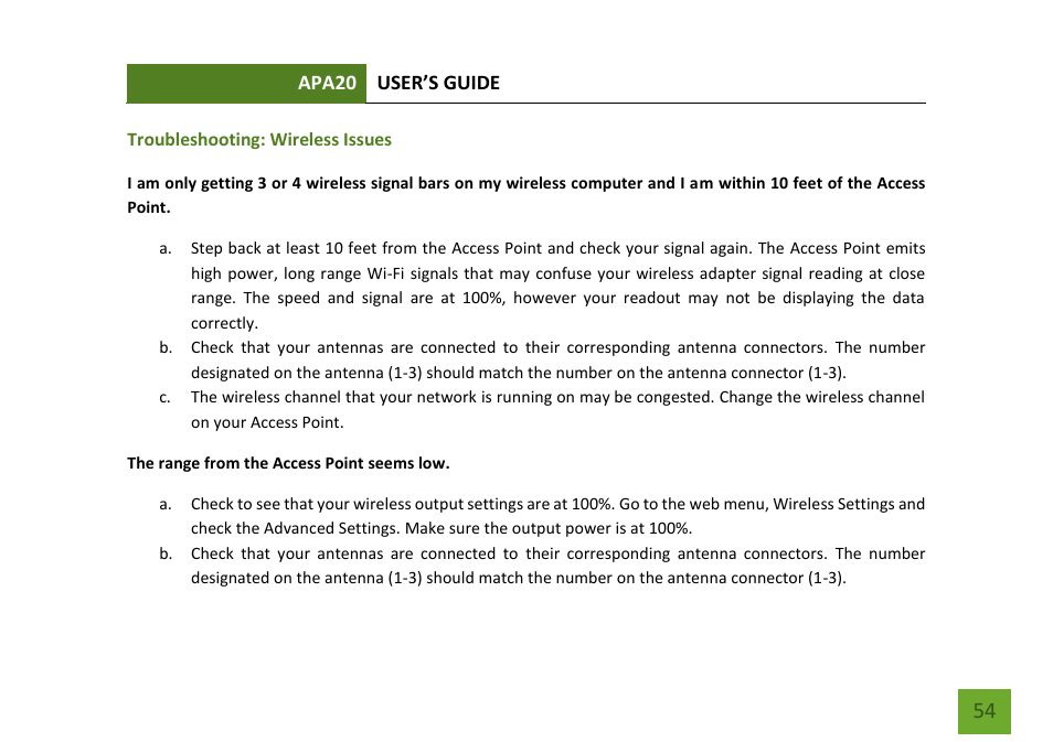 Amped Wireless APA20 - High Power 700mW Dual Band AC Wi-Fi Access Point User Manual | Page 55 / 68