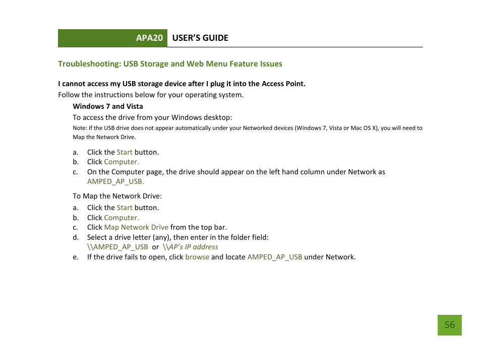 Amped Wireless APA20 - High Power 700mW Dual Band AC Wi-Fi Access Point User Manual | Page 57 / 68