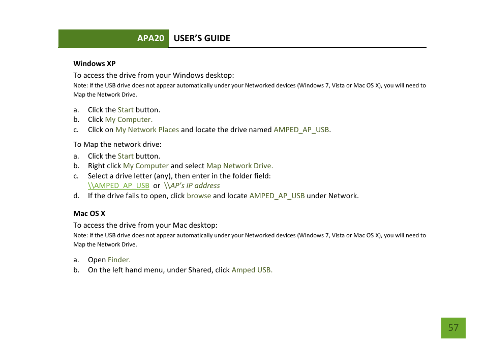 Apa20 user’s guide | Amped Wireless APA20 - High Power 700mW Dual Band AC Wi-Fi Access Point User Manual | Page 58 / 68