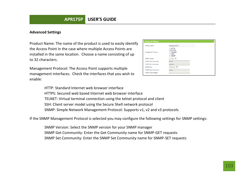Advanced settings | Amped Wireless APR175P - ProSeries High Power AC1750 Wi-Fi Access Point / Router User Manual | Page 104 / 186