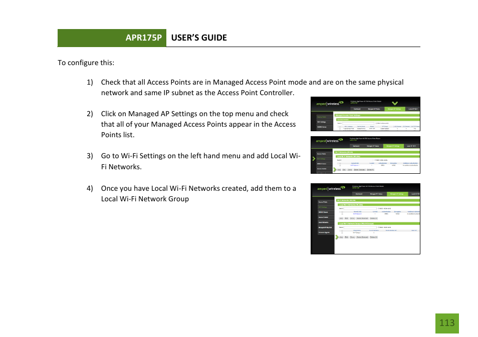 Amped Wireless APR175P - ProSeries High Power AC1750 Wi-Fi Access Point / Router User Manual | Page 114 / 186