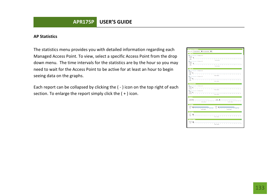 Ap statistics | Amped Wireless APR175P - ProSeries High Power AC1750 Wi-Fi Access Point / Router User Manual | Page 134 / 186