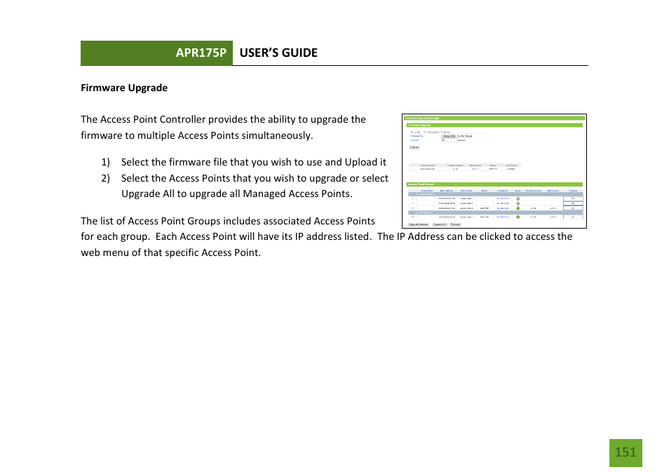 Firmware upgrade | Amped Wireless APR175P - ProSeries High Power AC1750 Wi-Fi Access Point / Router User Manual | Page 152 / 186