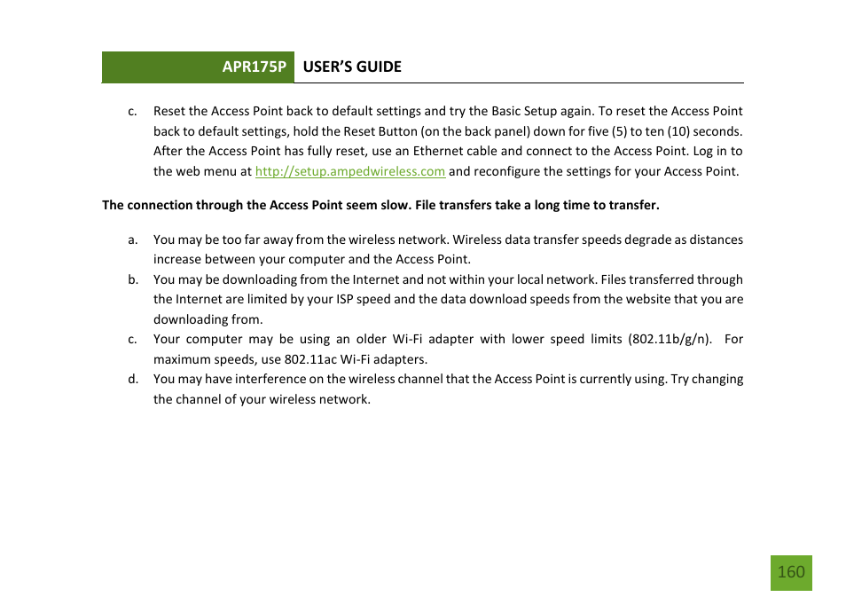 Amped Wireless APR175P - ProSeries High Power AC1750 Wi-Fi Access Point / Router User Manual | Page 161 / 186