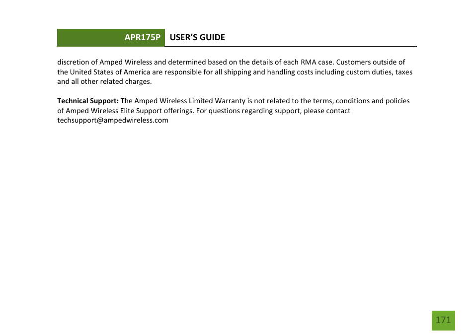Amped Wireless APR175P - ProSeries High Power AC1750 Wi-Fi Access Point / Router User Manual | Page 172 / 186