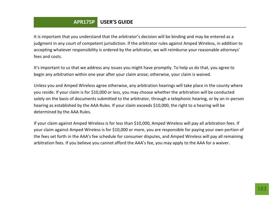 Amped Wireless APR175P - ProSeries High Power AC1750 Wi-Fi Access Point / Router User Manual | Page 184 / 186