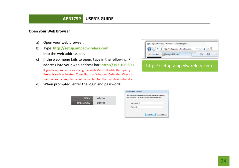 Amped Wireless APR175P - ProSeries High Power AC1750 Wi-Fi Access Point / Router User Manual | Page 25 / 186