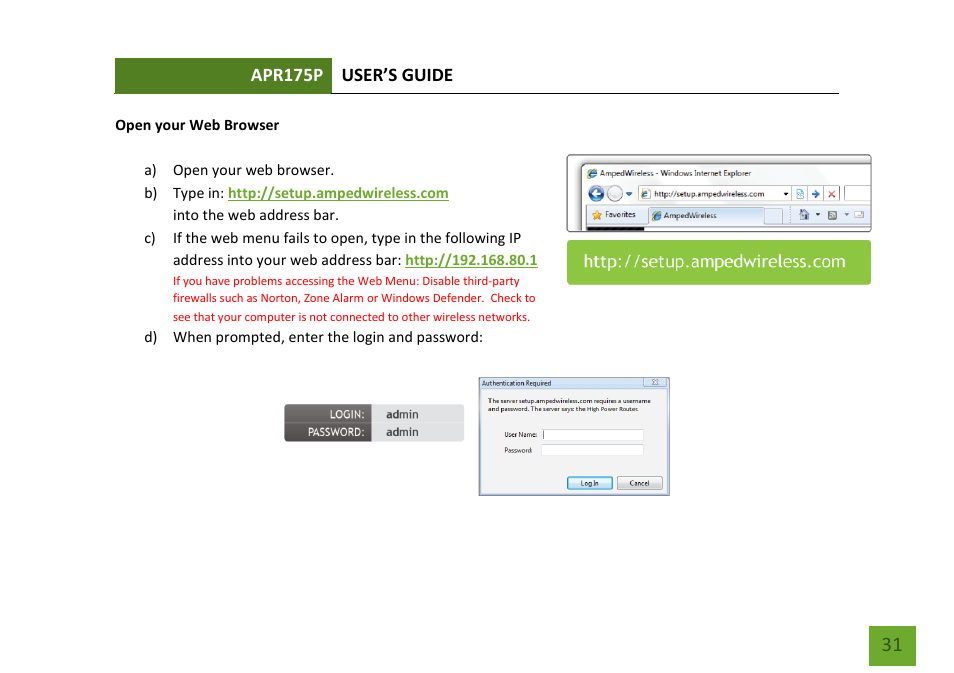 Amped Wireless APR175P - ProSeries High Power AC1750 Wi-Fi Access Point / Router User Manual | Page 32 / 186