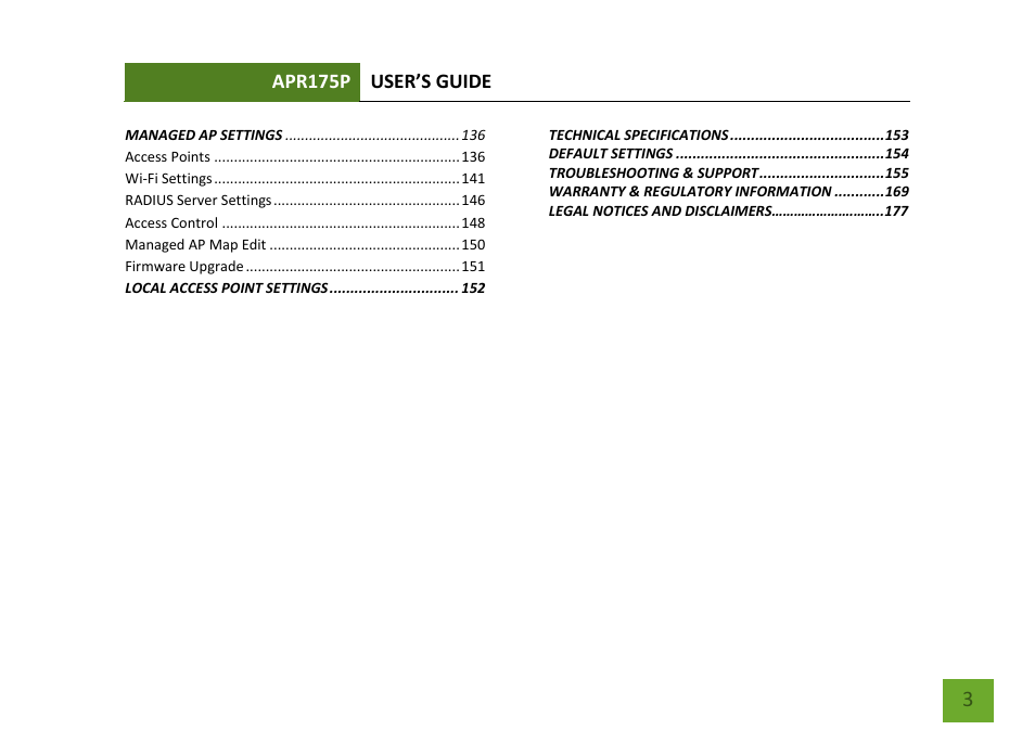 Amped Wireless APR175P - ProSeries High Power AC1750 Wi-Fi Access Point / Router User Manual | Page 4 / 186