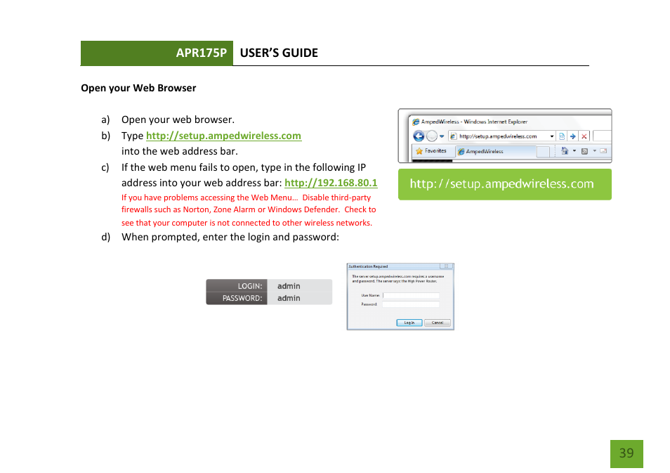 Amped Wireless APR175P - ProSeries High Power AC1750 Wi-Fi Access Point / Router User Manual | Page 40 / 186