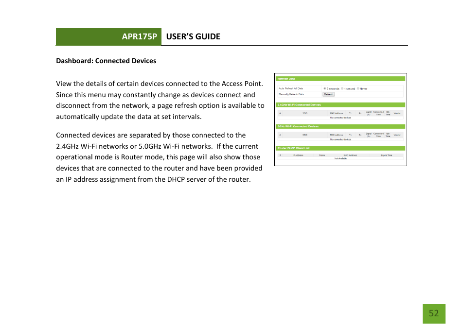 Connected devices | Amped Wireless APR175P - ProSeries High Power AC1750 Wi-Fi Access Point / Router User Manual | Page 53 / 186