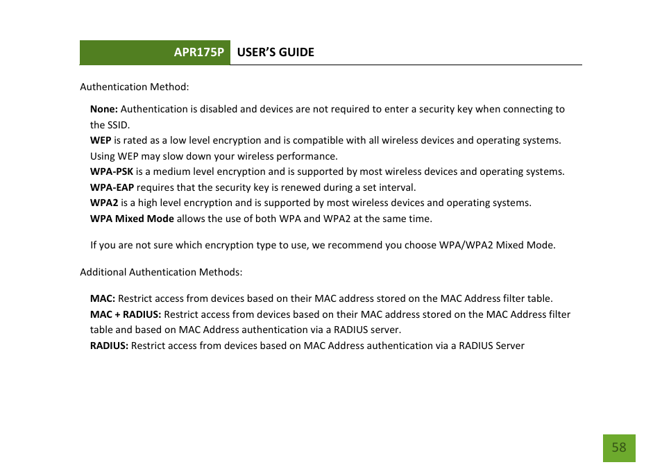 Amped Wireless APR175P - ProSeries High Power AC1750 Wi-Fi Access Point / Router User Manual | Page 59 / 186