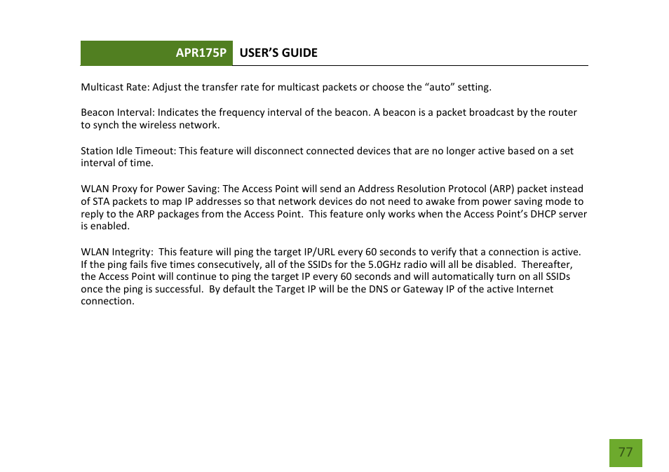 Amped Wireless APR175P - ProSeries High Power AC1750 Wi-Fi Access Point / Router User Manual | Page 78 / 186