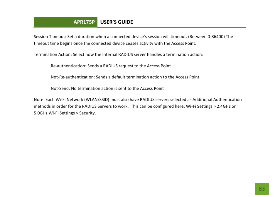 Amped Wireless APR175P - ProSeries High Power AC1750 Wi-Fi Access Point / Router User Manual | Page 84 / 186